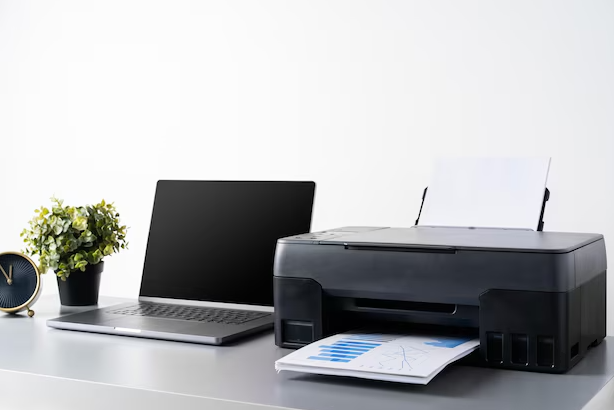 Printer and laptop